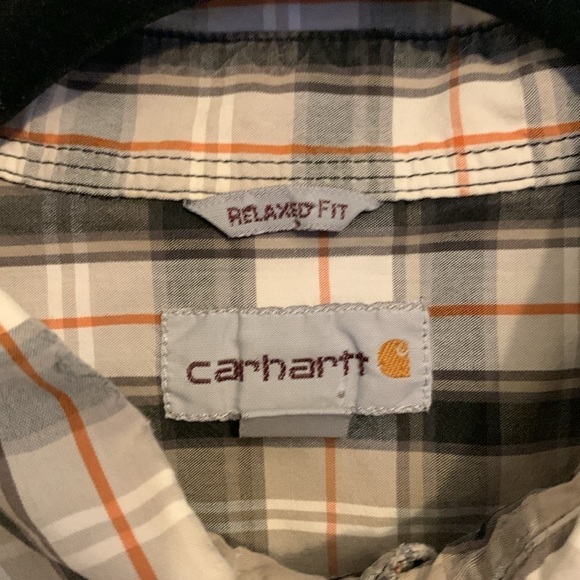 Carhartt Relaxed Fit Plaid Mens Shirt Size L #486 - Picture 3 of 9